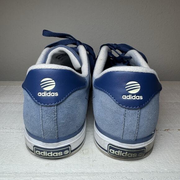 Adidas Neo Cloudfoam Mens Casual Sneakers Size 9.5 Blue Low Top Canvas - Picture 7 of 11